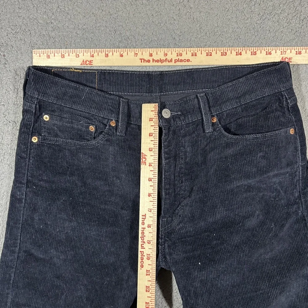 Levis 513 Slim Straight Mens Black Denim Jeans 34x32 Casual Everyday Pants #3310